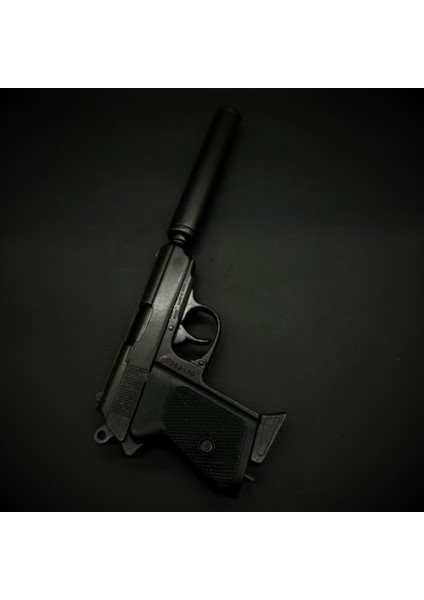 Walther Ppk Susturuculu Dekoratif Maket Tabanca, 1:1 Ölçek James Bond Koleksiyon Modeli (Denix) modelleri