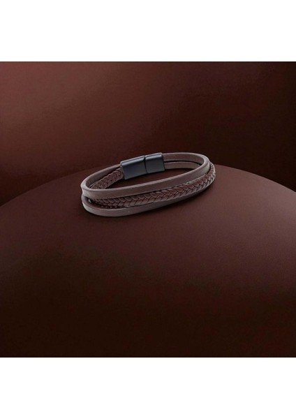 Sadece Kahverengi Saç Örgü ve Çelik Bileklik 9593B10D4 fiyatları