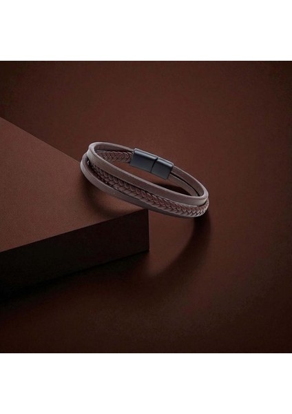 Sadece Kahverengi Saç Örgü ve Çelik Bileklik 9593B10D4 modelleri