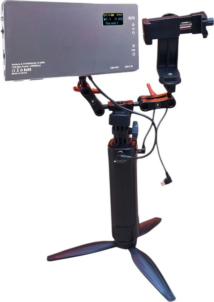 CF-135 Rgb Telefon Vlog + El Tipi Powerbank Tripod Batarya fiyatları