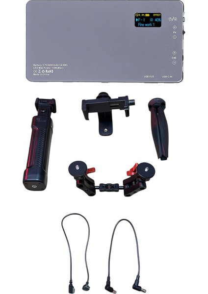 CF-135 Rgb Telefon Vlog + El Tipi Powerbank Tripod Batarya fırsatları