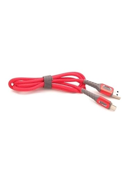 Usb-A To Type-C, 5 Amper Şarj ve Data Veri Kablosu, Örgülü ve Hızlı, Kırmızı, 1 Metre, fiyatları