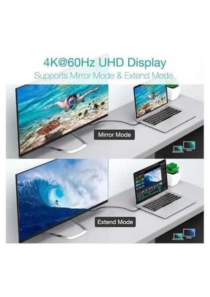 100W Type-C To Type-C USB 3.1 Gen2 10 Gbps 4k@60hz Hızlı Şarj Data ve Görüntü Aktarım Kablosu Örgülü Gn (3 Metre) modelleri