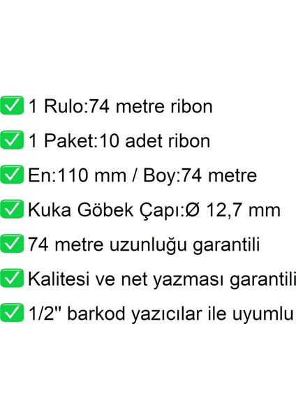 110X74 Metre Wax Ribon 10 Adet fiyatları