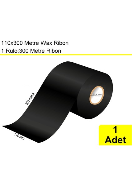 110X300 Metre Wax Ribon 1 Adet