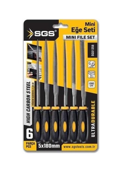 Sgs 6 Parça Mini Eğe Seti 5X180MM modelleri