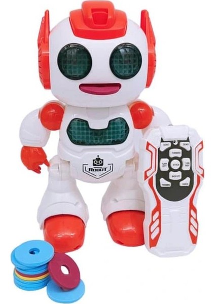 606-30 Disk Atan Kumandalı Sesli Işıklı Dance Robot 3+