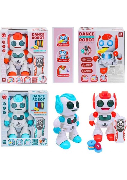606-30 Disk Atan Kumandalı Sesli Işıklı Dance Robot 3+ fiyatları
