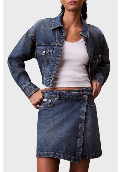 Pamuklu Regular Fit Mini Boy Kot Etek LV047D776G0MH Bayan Etek LV047D776G 0mh