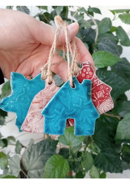 Elyapımı Seramik Çam Ağacı Süsü Set fiyatları