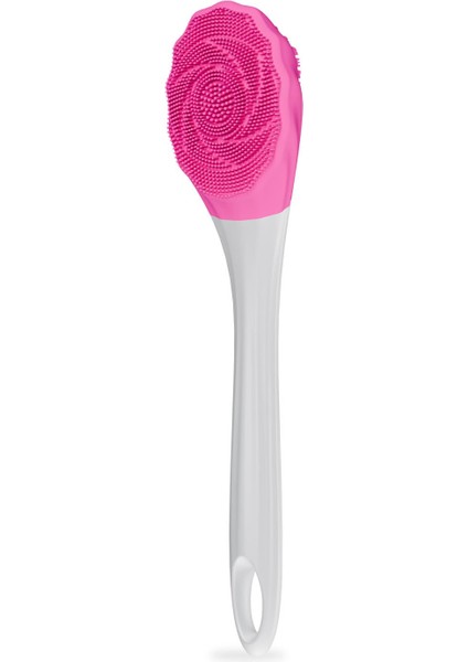 HP87 Şarjlı Silikon Duş Fırçası 3 Mod Titreşimli Vücut Temizleme Fırçası Pembe