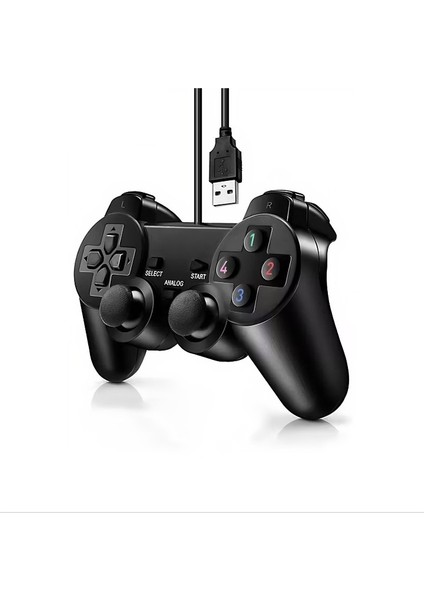 Pc Uyumlu Kablolu Gamepad Oyun Kolu | Çift Motorlu Titreşim | Ergonomik Tasarı