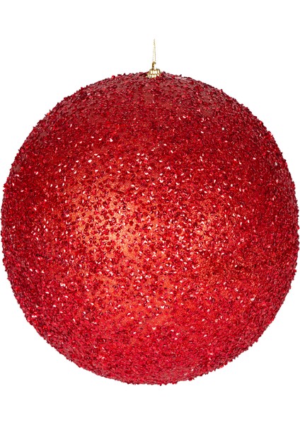 Yılbaşı Topu, Kırmızı - 25 cm