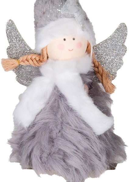 Yılbaşı Süsü, Peri Figürlü, Gri - 11X34 cm fiyatları