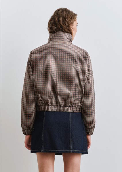 Kahverengi Kareli Şişme Mont 1110269-90373 indirimleri