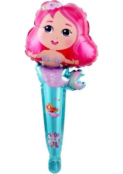 Deniz Kızı Saplı Folyo Balon 1 Adet