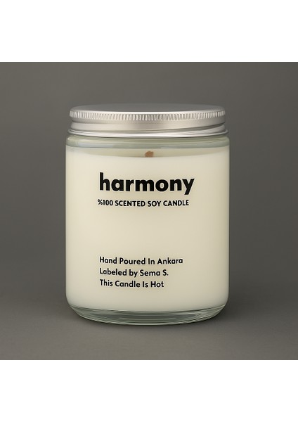 : Harmony : Cam Kavanozda Kokulu %100 Soya Mum (Gizli Karışım) fiyatları