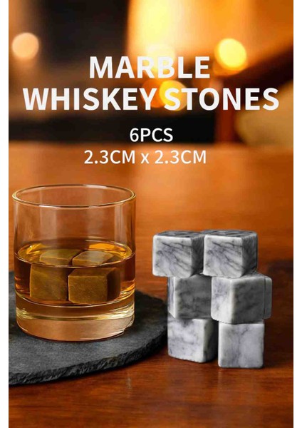 Mermer Viski Taşları – 6’lı Premium Soğutucu Set fiyatları