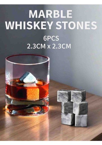 Mermer Viski Taşları – 6’lı Premium Soğutucu Set modelleri