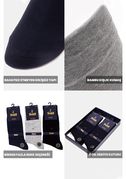 Erkek Çorap 6'lı Kışlık (Bambu) fırsatları