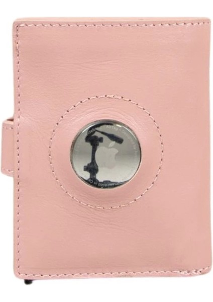 Palertag Deri Cüzdan, Apple Airtag Uyumlu Pembe