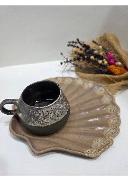 Bohem El Yapımı Midye Fincan Takımı