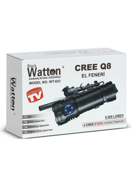 Cree Q8- Xpg 8+1 LED Şarjlı El Feneri WT-623 fırsatları