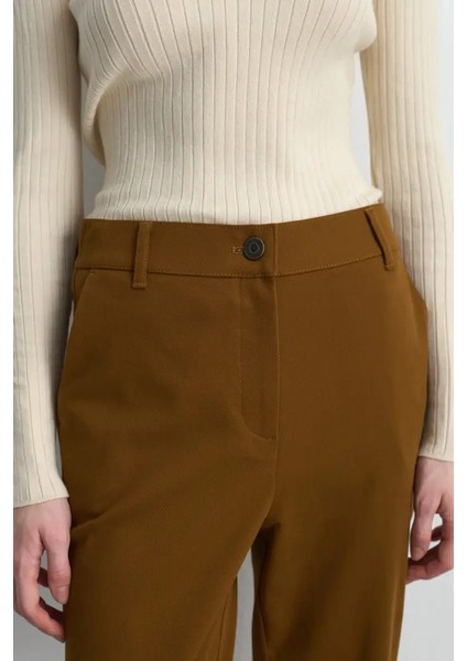 Kanvas Mom Pantolon - Camel modelleri