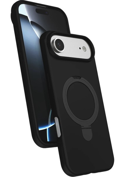 Mtxdpn Newface Apple Iphone 17 Air Regal Magsafe Standlı Kapak - Siyah