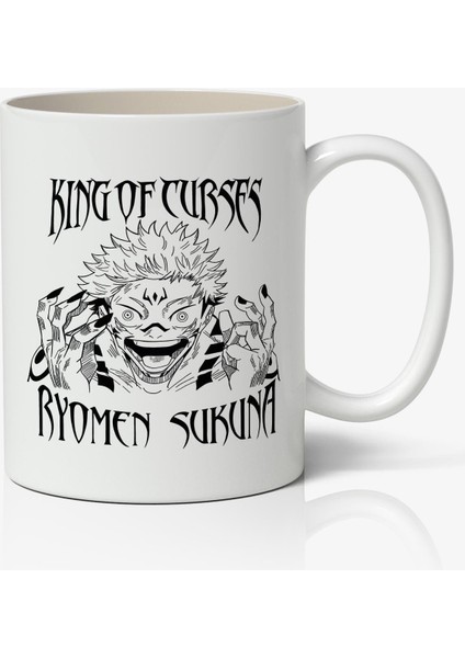 Jujutsu Kaisen Anime Temalı Beyaz Kupa Bardak Sevgiliye Arkadaşa Hediye