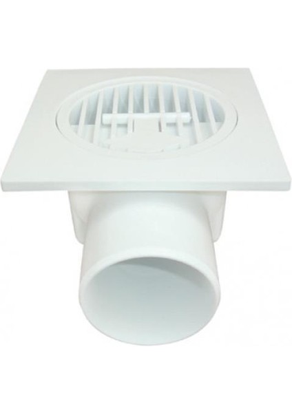 bulurum plastik yer süzgeci 10x10 cm 50 mm yandan çıkış