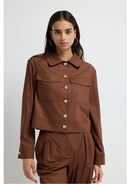 Cepli Kısa Ceket A.kahve 11945708000 indirimleri