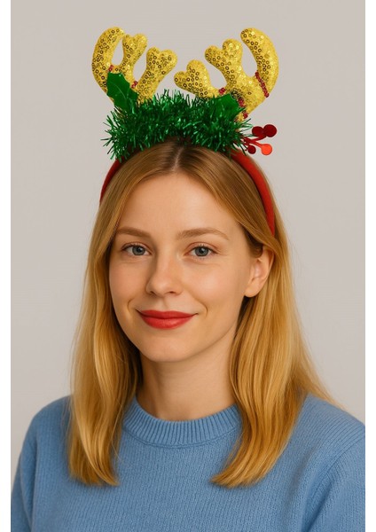 LED Işıklı Simli Geyik Boynuzlu Yılbaşı Tacı – Kutlama ve Parti Aksesuarı (2) fırsatları