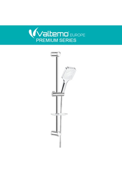 | Valtemo Krom Büyük Boy Sürgülü Duş Seti – Butonlu Sistem, Neoflex Pvc Hortum indirimleri