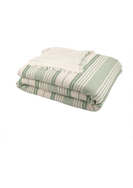 Çizgili, Çift Kişilik 4 Kat Müslin Yatak Örtüsü, Koltuk Örtüsü, Battaniye, Tv Battaniyesi fırsatları