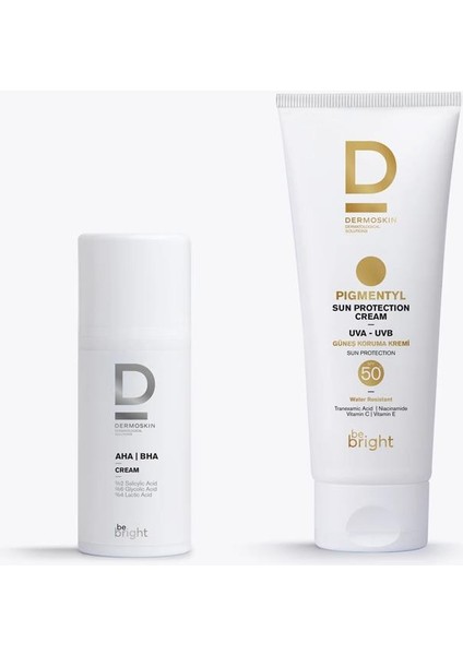 Aha Bha Cream 33ML Pigmentyl Sun Protection Cream SPF50 75 ml