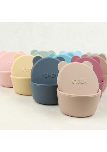 Silikon Kapaklı Mini Kase 2li Mini Bites River Green Powder Grey fırsatları