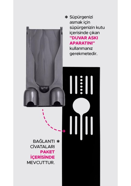 Artimet PRO-DS001 Dikey Süpürge Standı "siyah" Dyson Gen5 Uyumlu fiyatları