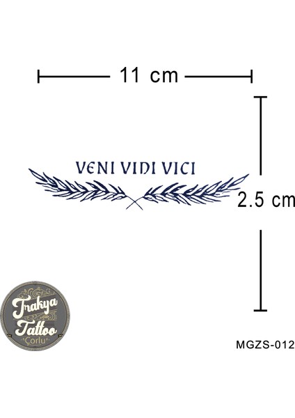 Yarı Kalıcı Dövme Veni Vidi Vici Geçici Dövme