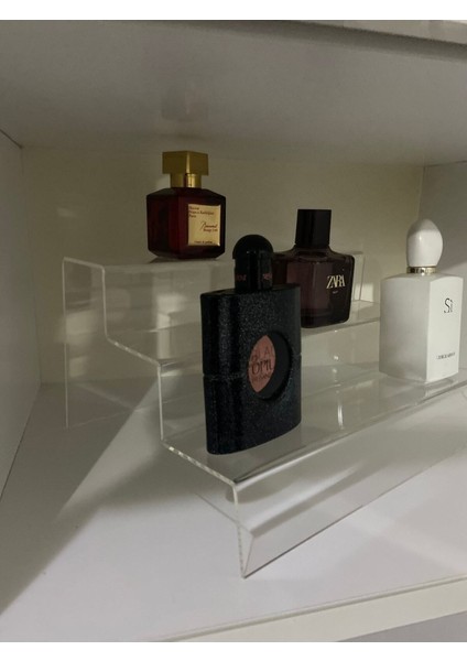 Pleksi Şeffaf Merdiven Sergileme Standı 3 Kademeli 25 cm - 1 - Akrilik - Mutfak - 50 x 25 fırsatları