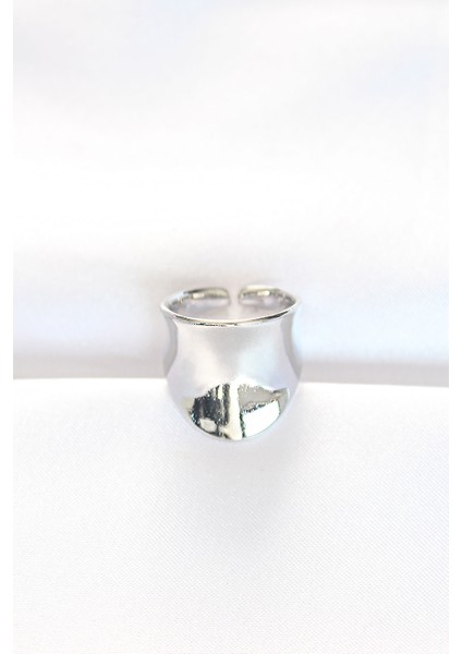 bulurum silver renk ayarlanabilir kavisli ayna yüzük fiyatları