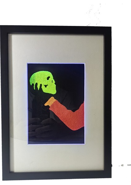 Hamlet - Uv LED Li Neon Nakış Işlemeli 21X30 cm Çerçeve modelleri