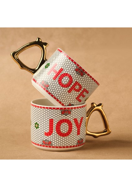 New Year Yılbaşı Jingle Bells 2 Kişilik Kupa Seti 300 ml fiyatları