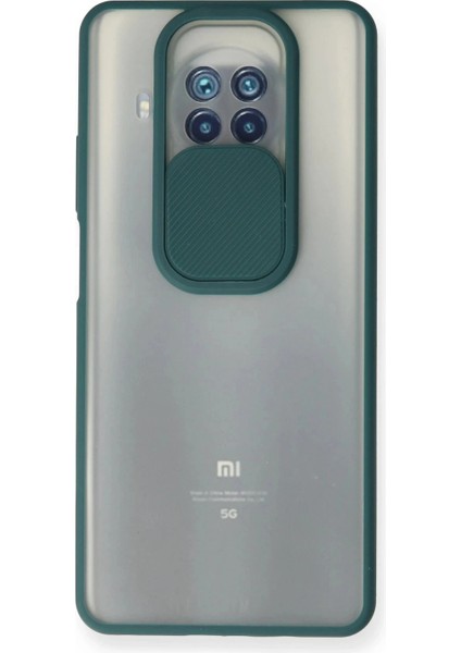 Xiaomi Mi 10T Lite Kılıf Palm Buzlu Kamera Sürgülü Silikon - Yeşil (K95)