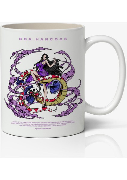 Boa Hancock One Piece Temalı Beyaz Kupa Bardak Arkadaşa Sevgiliye Hediye