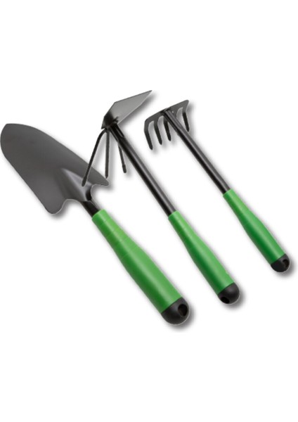 3 Parça Bahçe Seti - Çapa Tırmık Kazma Set (5067)