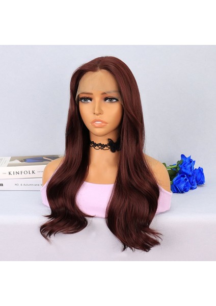 Kızıl Kahve Hafif Dalgalı Tül Peruk modelleri
