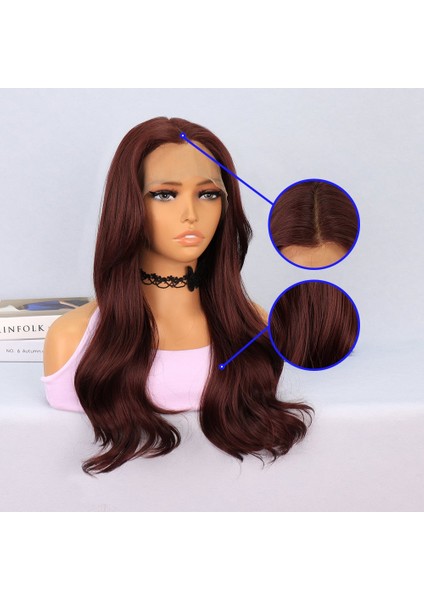 Kızıl Kahve Hafif Dalgalı Tül Peruk fırsatları