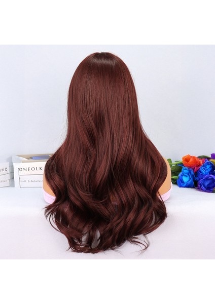 Kızıl Kahve Hafif Dalgalı Tül Peruk indirimleri