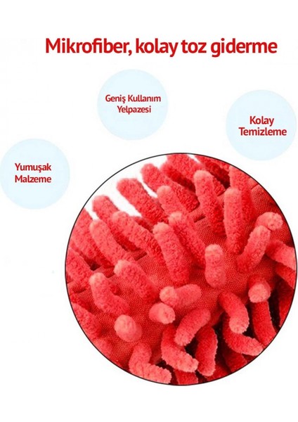 Teleskopik Mikrofiber Pratik Uzayabilen Toz Alma Fırçası Aparatı (K95) modelleri